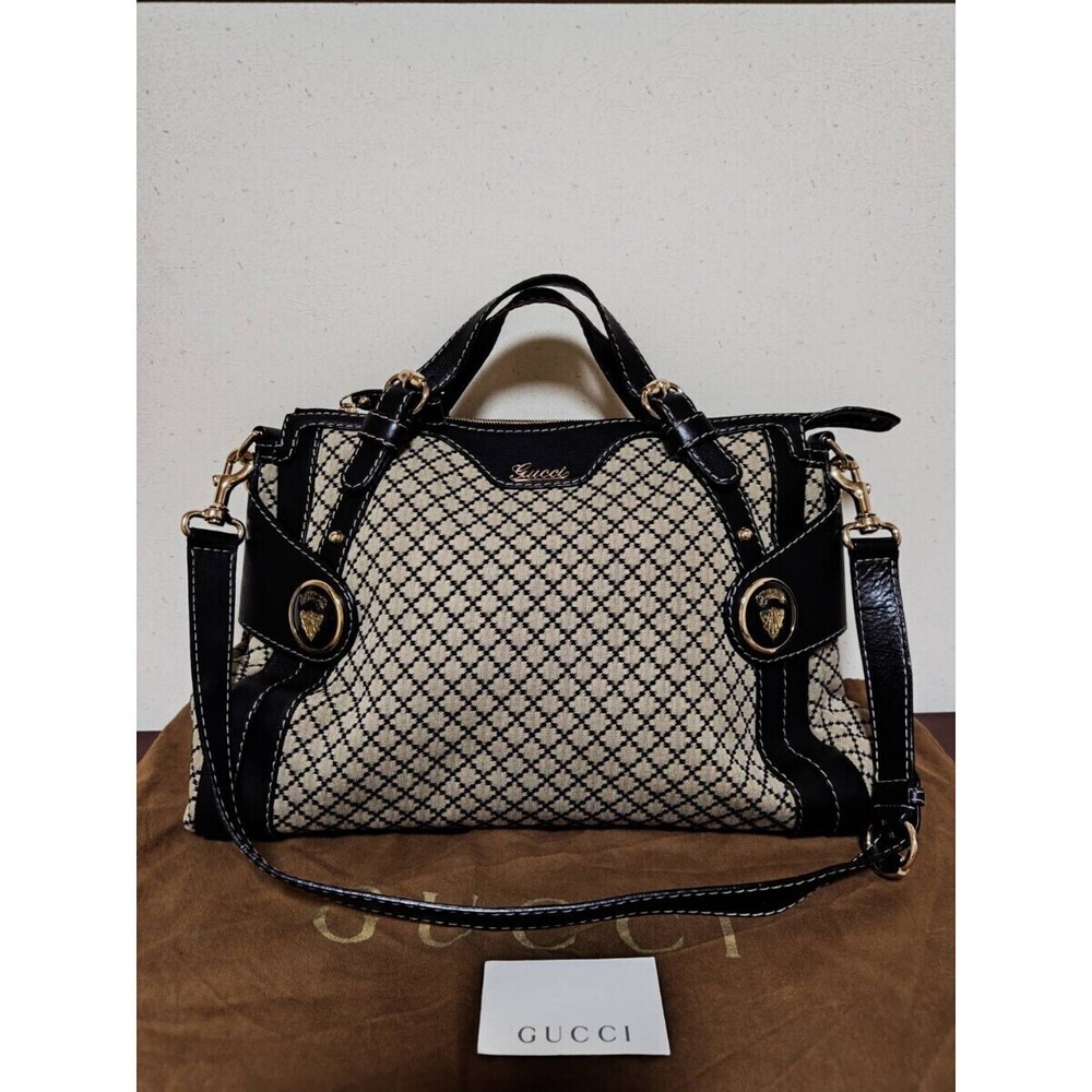 GUCCI Diamante Handbag Shoulder Bag